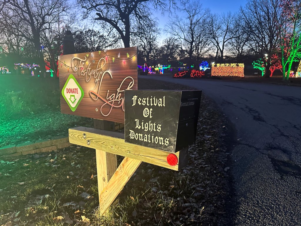 Festival of lights donations box large